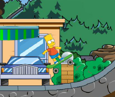 Игра Барт на скейтборде Игра Барт на скейтборде